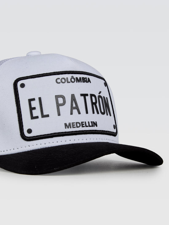 Boné El Patrón Branco Aba Preto