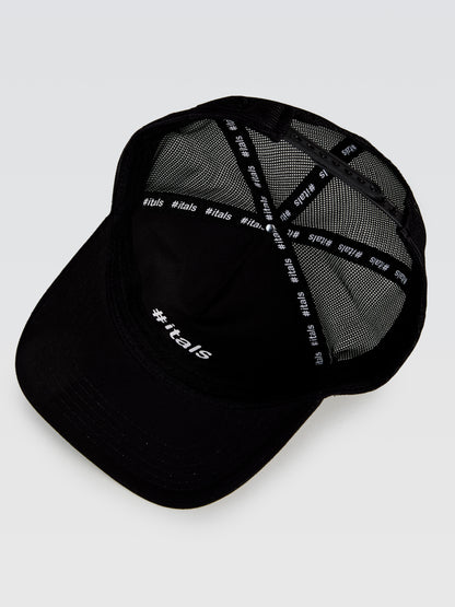 Boné Bogotá Preto Patch Branco