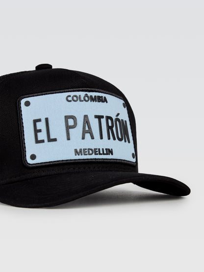 Boné El Patrón Preto Patch Ocean