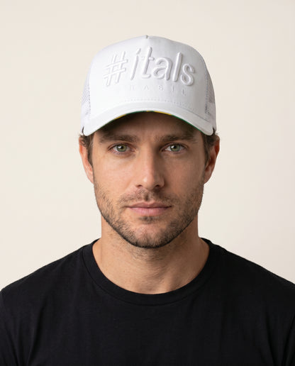 Boné Trucker #itals Vintage Brasil Branco