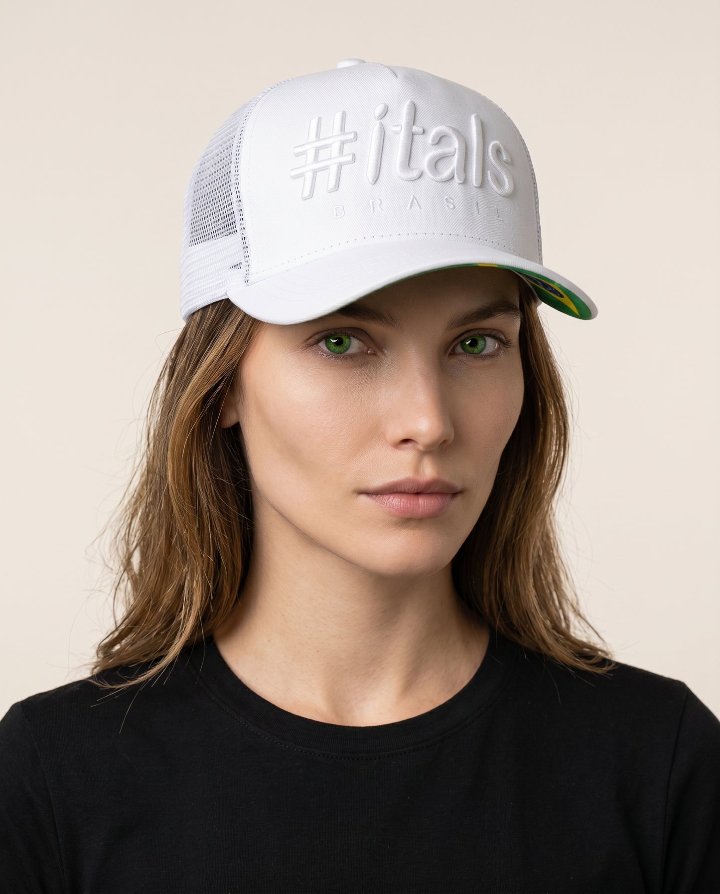 Boné Trucker #itals Vintage Brasil Branco