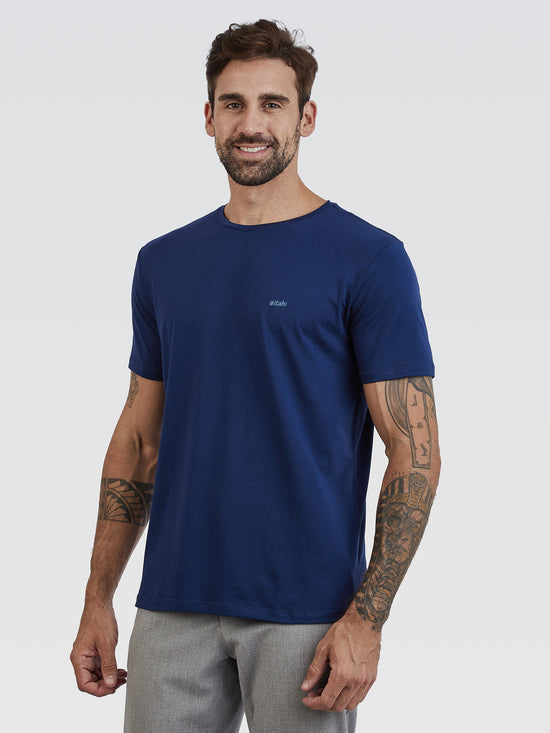 Camiseta Básica Marinho Logo Marinho