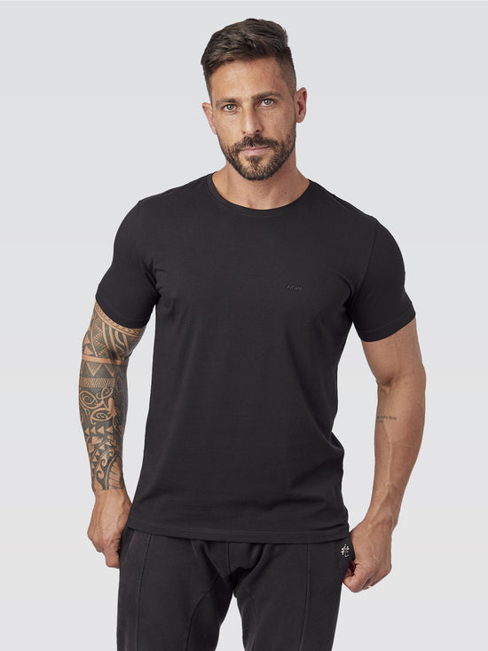 Camiseta Básica Preto Logo Preto