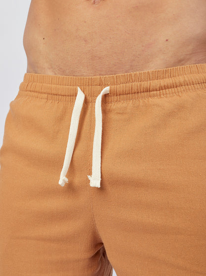 Short Linho Caramelo