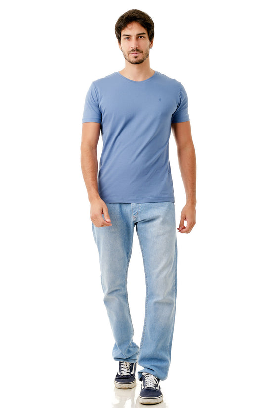 Camiseta Azul Stylo Brasão Azul