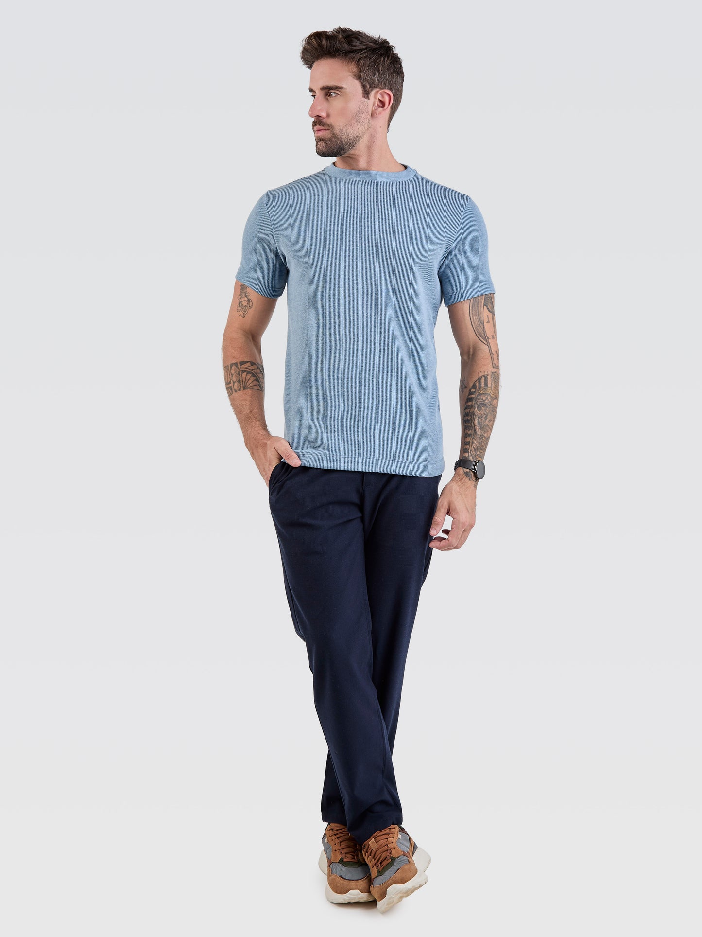 Camiseta New Tricot Azul Claro