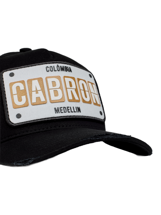 Boné itals Cabron Preto Gold
