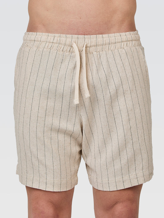 Short Linho Listra Crú