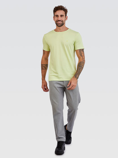 Camiseta Básica Verde Limão Brasão