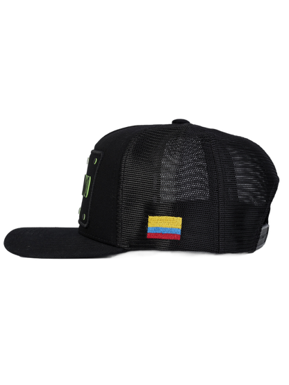 Boné Plata O Plomo Preto Tinta Mágica Verde