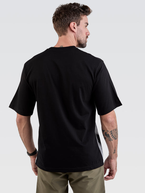 Camiseta Pima Oversized Life is Now Preto